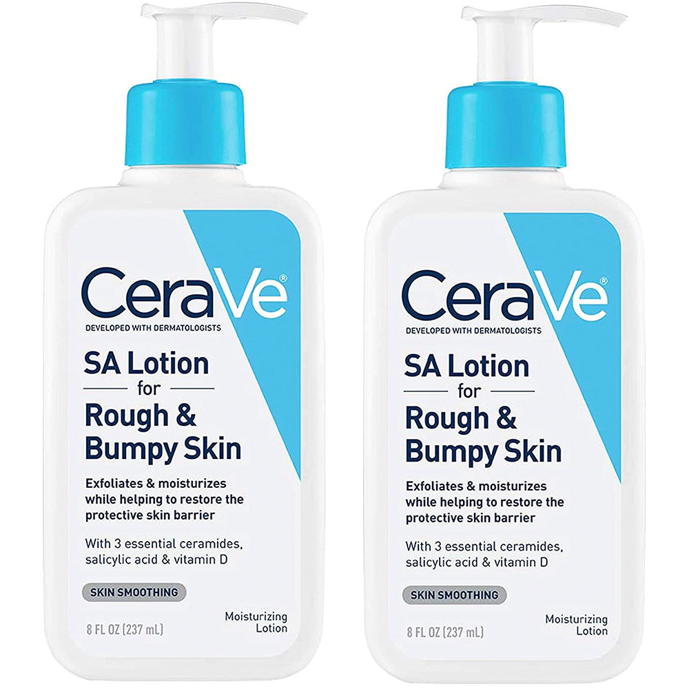 CeraVe SA Lotion for Rough & Bumpy Skin 8 Fl. oz/237ml – Vitamin D, Hyaluronic Acid, Salicylic Acid & Lactic Acid Lotion – The Original CeraVe Imported From USA